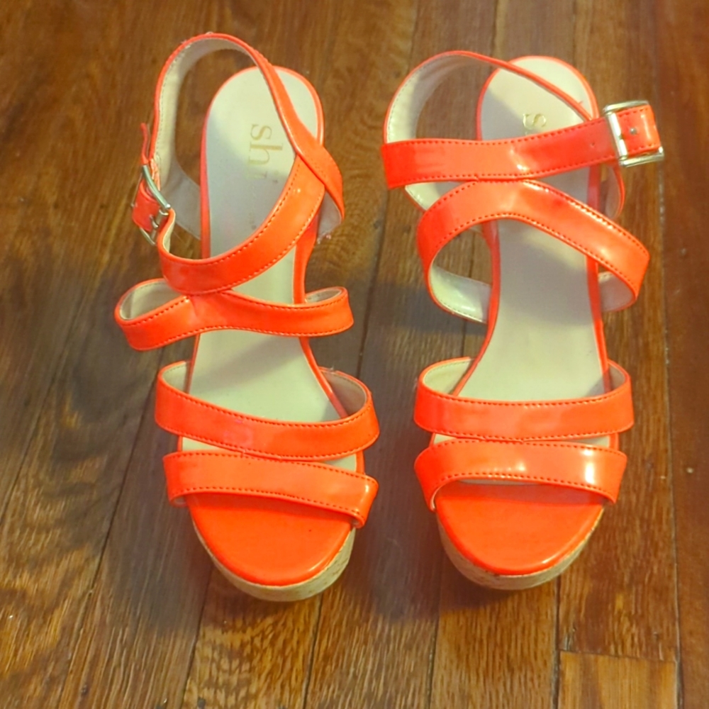 Bright orange strapy heela